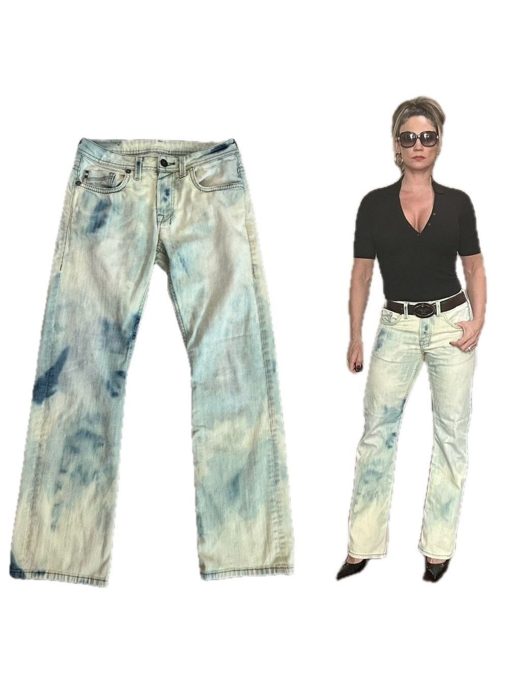 Buffalo David Bitton travis jeans acid wash stone wash🔥